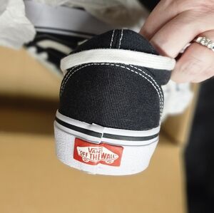Vans Classic Black and White Canvas Shoes